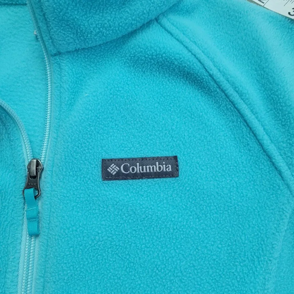 Columbia Kids Full-Zip Fleece Jacket Teal Large Minimalist